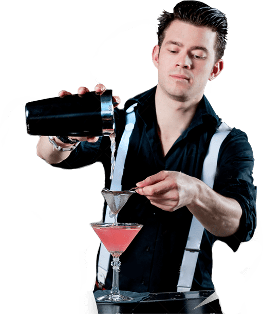 Bartender making cocktail